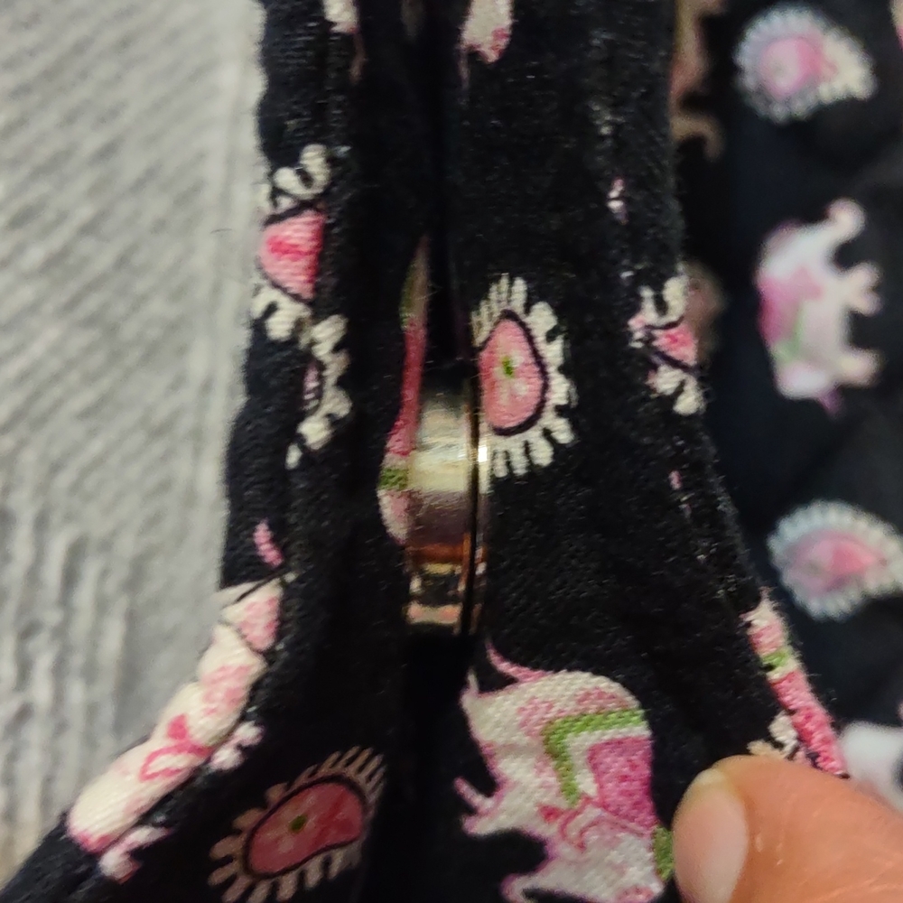 ⭐VERA BRADLEY (Retired spring 2007) PINK ELEPHANTS Sherry tote Magnetic … - Picture 3 of 8